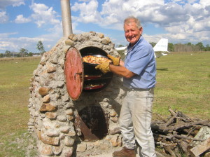 The pizza oven was put to the test and a great success