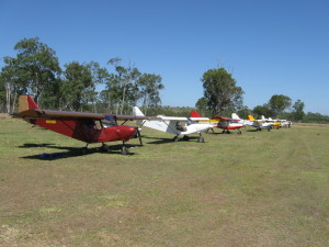13 Savannahs flew into Angelfield for the record December fly-in of 42 planes
