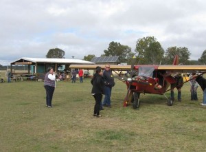 Murgon Rotary members checking out Ralph & Deb's aircraft