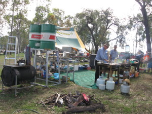 Mobile camp at Lake Barambah