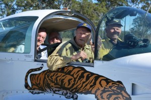 Paul, Ralph, Glen & Charlie heading out after the Angelfield Brekkie fly in to attend the re-opening of the Gayndah airfield
